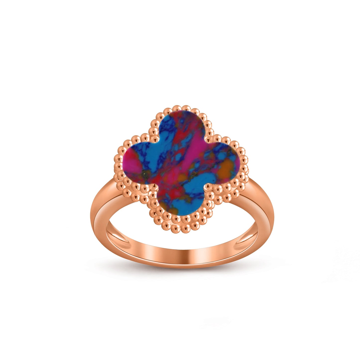 [Peak]LUCKY CLOVER VINTAGE ROSE GOLD RING COLLECTION