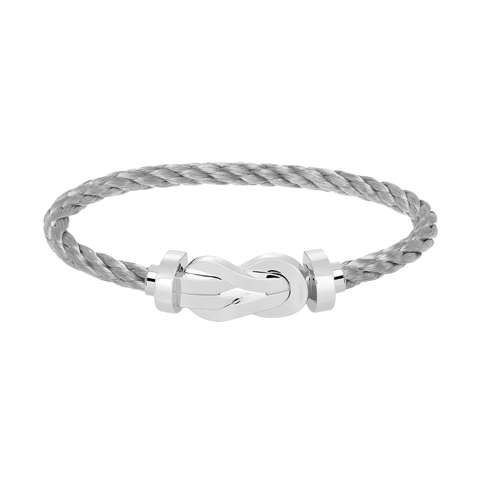 [Peak]LARGE 8-FIGURE BUCKLE BRACELET - WHITE GOLD