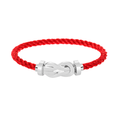 [Peak]LARGE 8-FIGURE BUCKLE BRACELET - WHITE GOLD