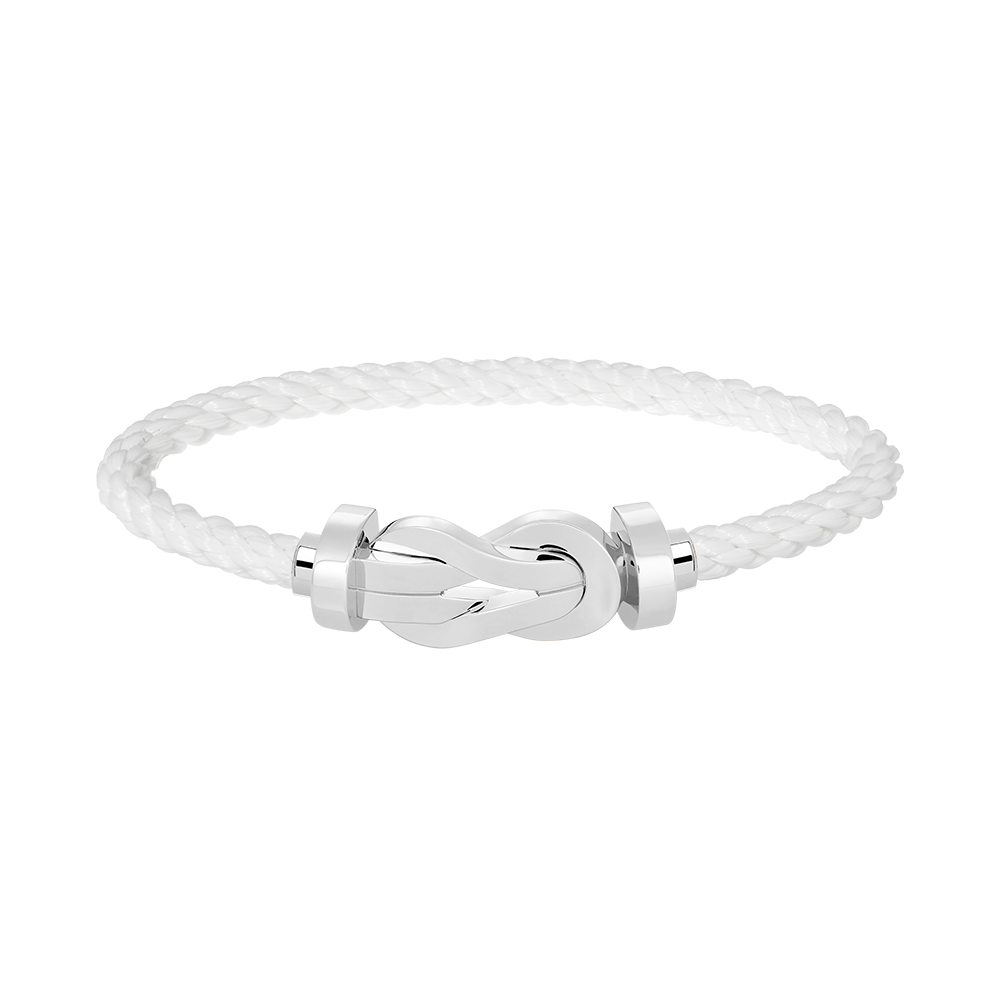 [Peak]LARGE 8-FIGURE BUCKLE BRACELET - WHITE GOLD