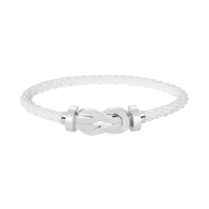 [Peak]LARGE 8-FIGURE BUCKLE BRACELET - WHITE GOLD
