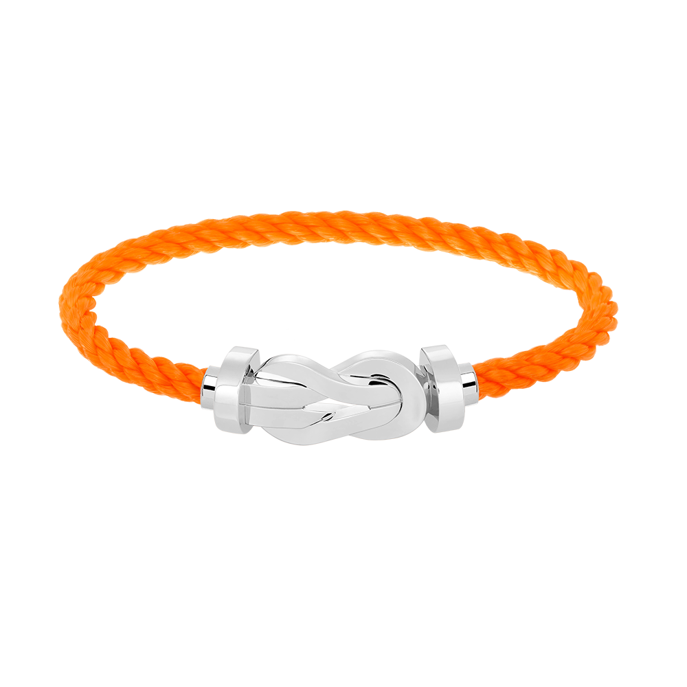[Peak]LARGE 8-FIGURE BUCKLE BRACELET - WHITE GOLD