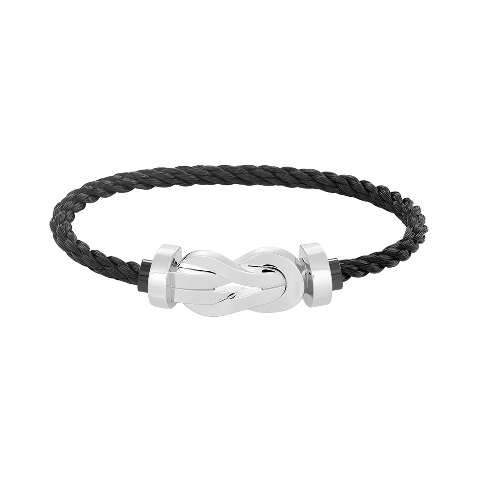 [Peak]LARGE 8-FIGURE BUCKLE BRACELET - WHITE GOLD