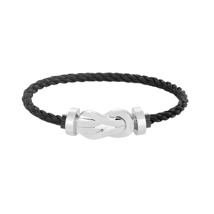 [Peak]LARGE 8-FIGURE BUCKLE BRACELET - WHITE GOLD