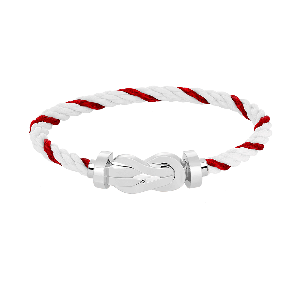 [Peak]LARGE 8-FIGURE BUCKLE BRACELET - WHITE GOLD