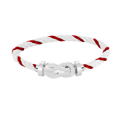 [Peak]LARGE 8-FIGURE BUCKLE BRACELET - WHITE GOLD