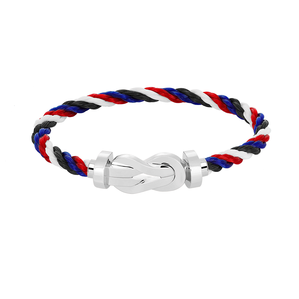 [Peak]LARGE 8-FIGURE BUCKLE BRACELET - WHITE GOLD