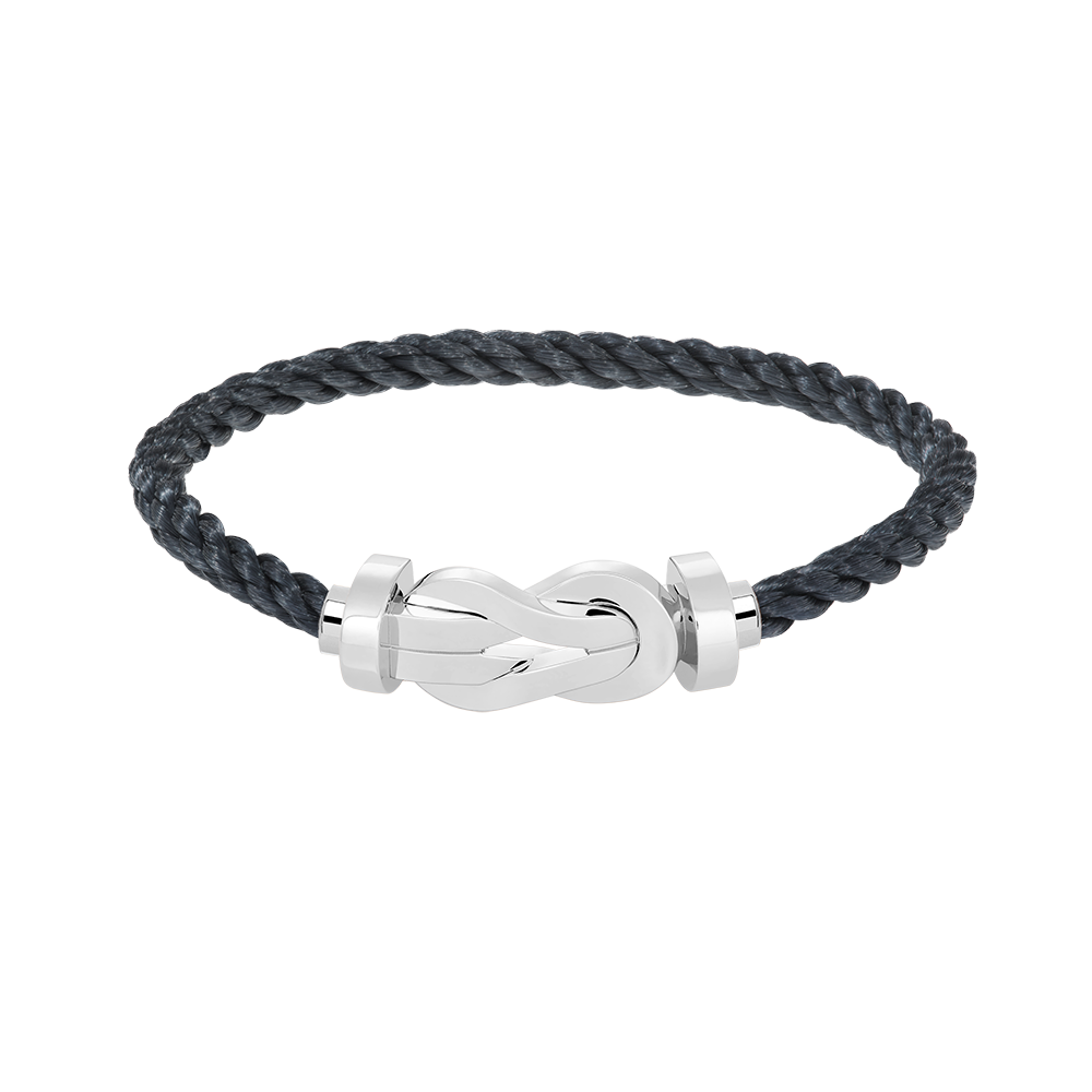 [Peak]LARGE 8-FIGURE BUCKLE BRACELET - WHITE GOLD