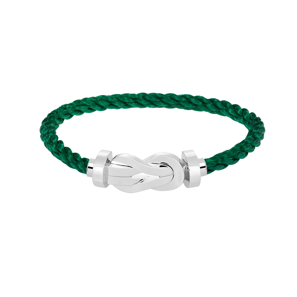 [Peak]LARGE 8-FIGURE BUCKLE BRACELET - WHITE GOLD