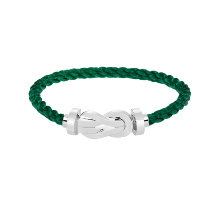 [Peak]LARGE 8-FIGURE BUCKLE BRACELET - WHITE GOLD