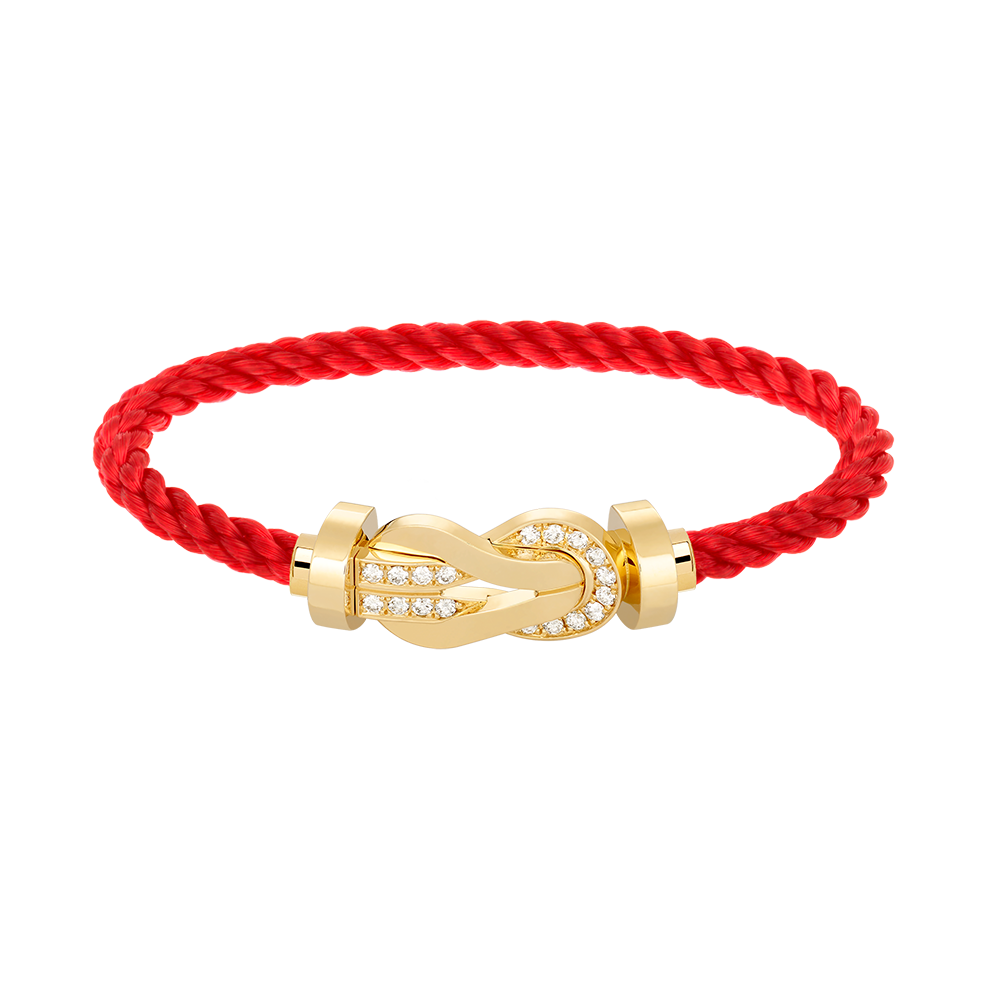 [Peak]LARGE 8-FIGURE BUCKLE HALF DIAMOND BRACELET - GOLD