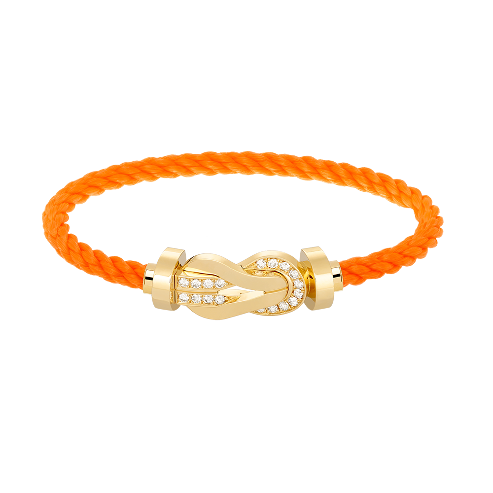 [Peak]LARGE 8-FIGURE BUCKLE HALF DIAMOND BRACELET - GOLD