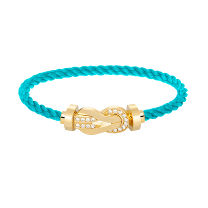 [Peak]LARGE 8-FIGURE BUCKLE HALF DIAMOND BRACELET - GOLD