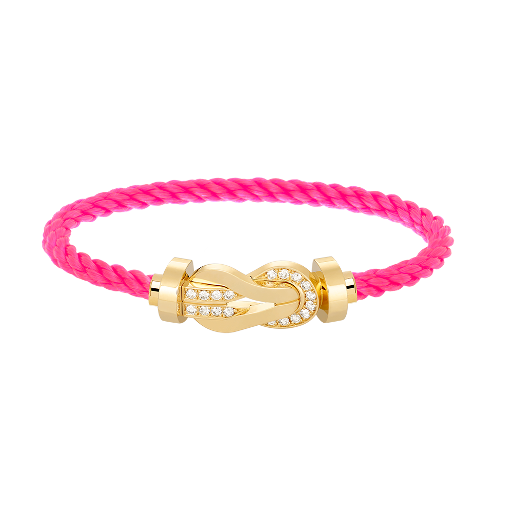 [Peak]LARGE 8-FIGURE BUCKLE HALF DIAMOND BRACELET - GOLD