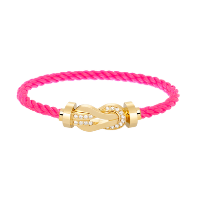 [Peak]LARGE 8-FIGURE BUCKLE HALF DIAMOND BRACELET - GOLD