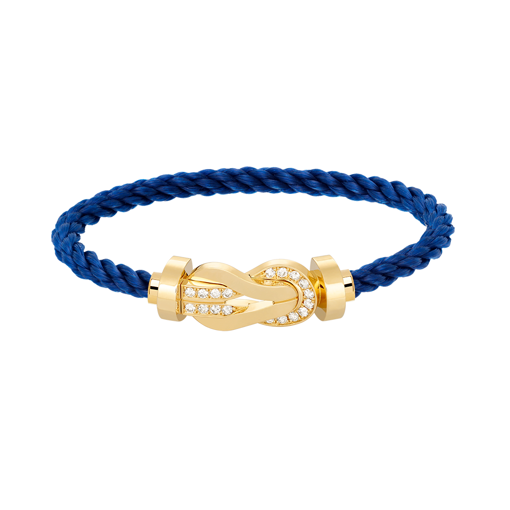 [Peak]LARGE 8-FIGURE BUCKLE HALF DIAMOND BRACELET - GOLD