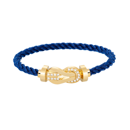 [Peak]LARGE 8-FIGURE BUCKLE HALF DIAMOND BRACELET - GOLD