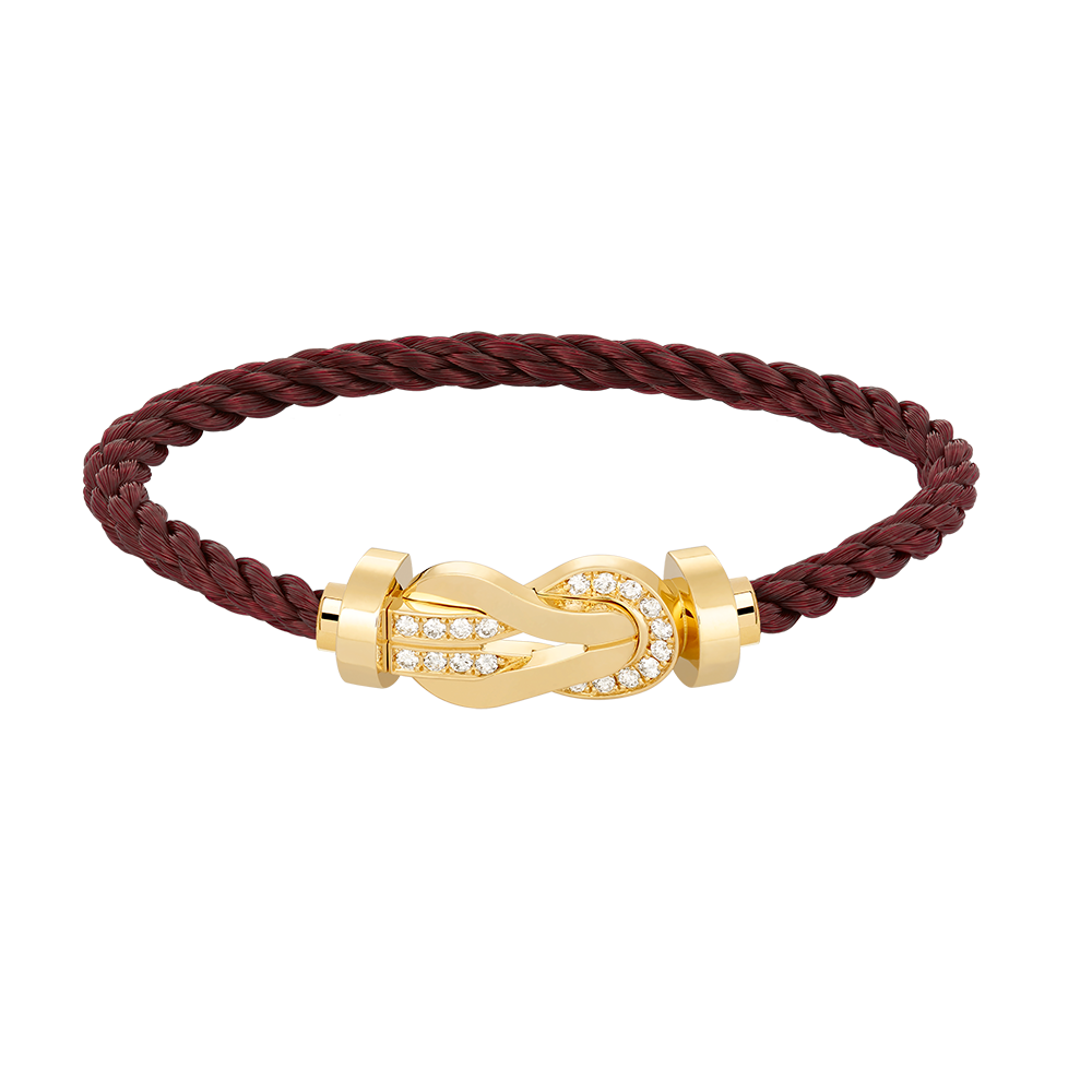[Peak]LARGE 8-FIGURE BUCKLE HALF DIAMOND BRACELET - GOLD