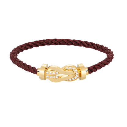 [Peak]LARGE 8-FIGURE BUCKLE HALF DIAMOND BRACELET - GOLD