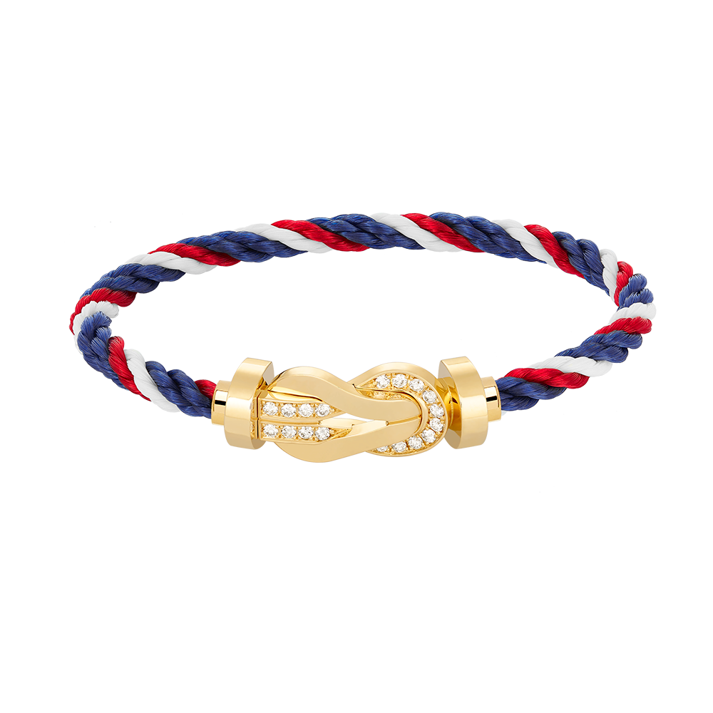 [Peak]LARGE 8-FIGURE BUCKLE HALF DIAMOND BRACELET - GOLD