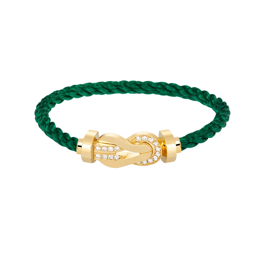 [Peak]LARGE 8-FIGURE BUCKLE HALF DIAMOND BRACELET - GOLD