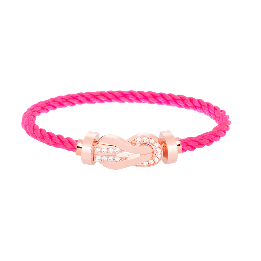 [Peak]LARGE 8-FIGURE BUCKLE HALF DIAMOND BRACELET - ROSE GOLD