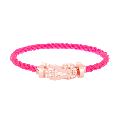 [Peak]LARGE 8-FIGURE BUCKLE HALF DIAMOND BRACELET - ROSE GOLD
