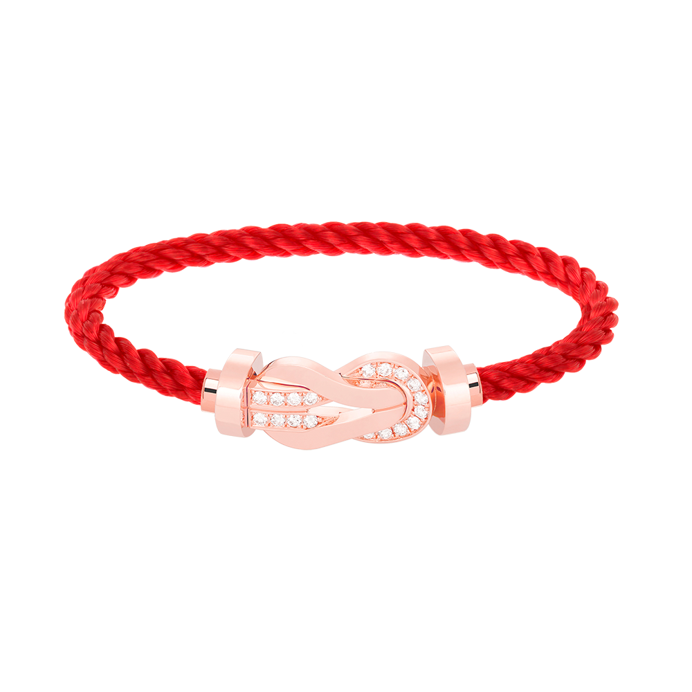 [Peak]LARGE 8-FIGURE BUCKLE HALF DIAMOND BRACELET - ROSE GOLD