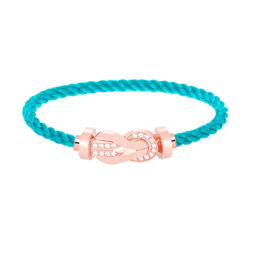 [Peak]LARGE 8-FIGURE BUCKLE HALF DIAMOND BRACELET - ROSE GOLD