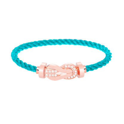 [Peak]LARGE 8-FIGURE BUCKLE HALF DIAMOND BRACELET - ROSE GOLD