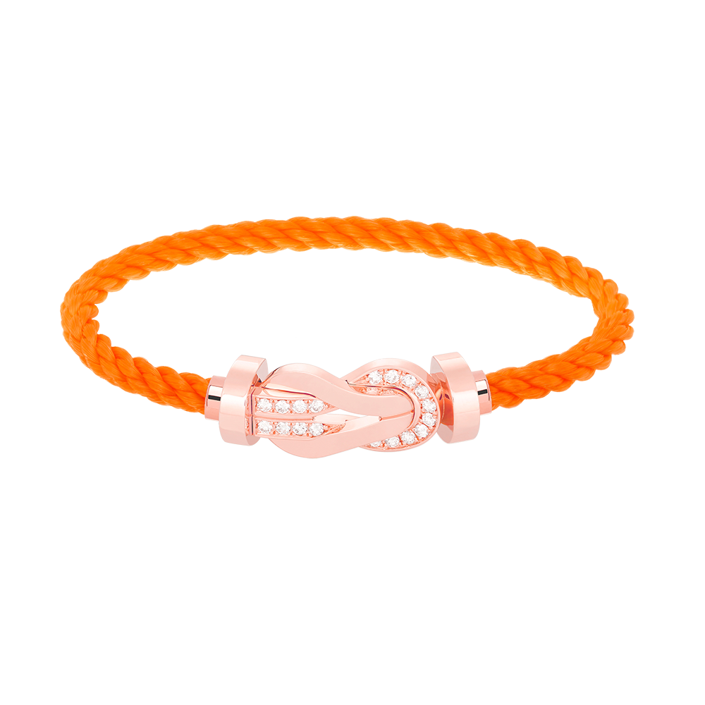 [Peak]LARGE 8-FIGURE BUCKLE HALF DIAMOND BRACELET - ROSE GOLD