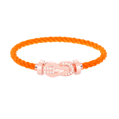 [Peak]LARGE 8-FIGURE BUCKLE HALF DIAMOND BRACELET - ROSE GOLD
