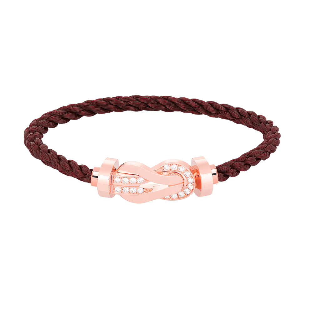 [Peak]LARGE 8-FIGURE BUCKLE HALF DIAMOND BRACELET - ROSE GOLD