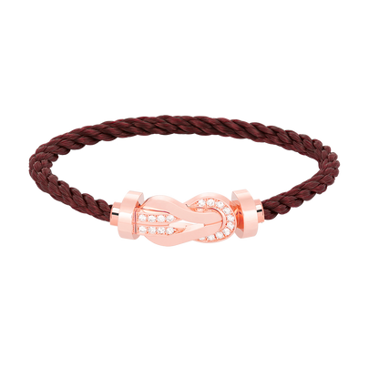 [Peak]LARGE 8-FIGURE BUCKLE HALF DIAMOND BRACELET - ROSE GOLD
