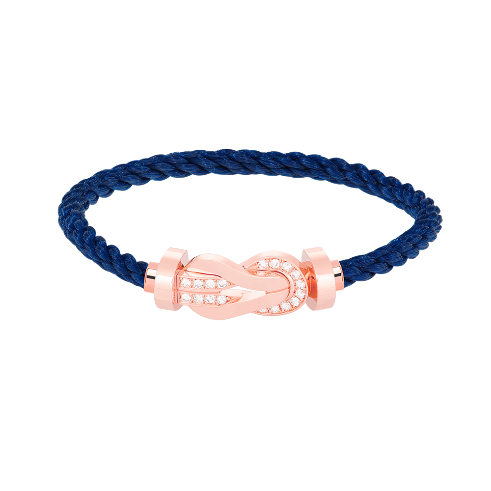 [Peak]LARGE 8-FIGURE BUCKLE HALF DIAMOND BRACELET - ROSE GOLD