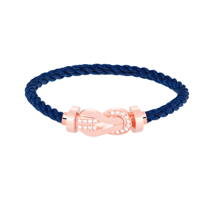[Peak]LARGE 8-FIGURE BUCKLE HALF DIAMOND BRACELET - ROSE GOLD