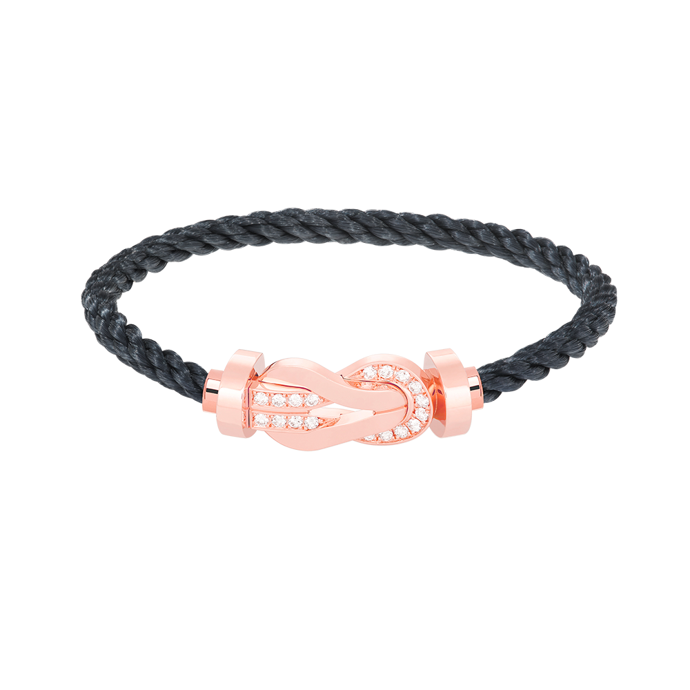 [Peak]LARGE 8-FIGURE BUCKLE HALF DIAMOND BRACELET - ROSE GOLD