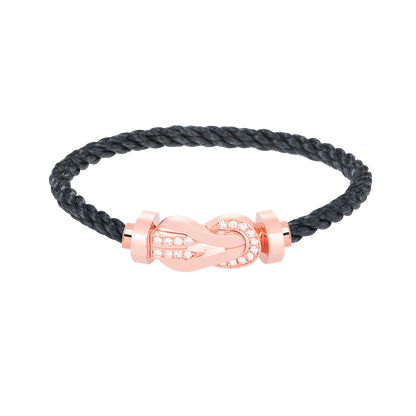 [Peak]LARGE 8-FIGURE BUCKLE HALF DIAMOND BRACELET - ROSE GOLD