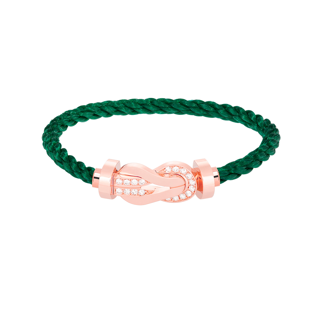 [Peak]LARGE 8-FIGURE BUCKLE HALF DIAMOND BRACELET - ROSE GOLD