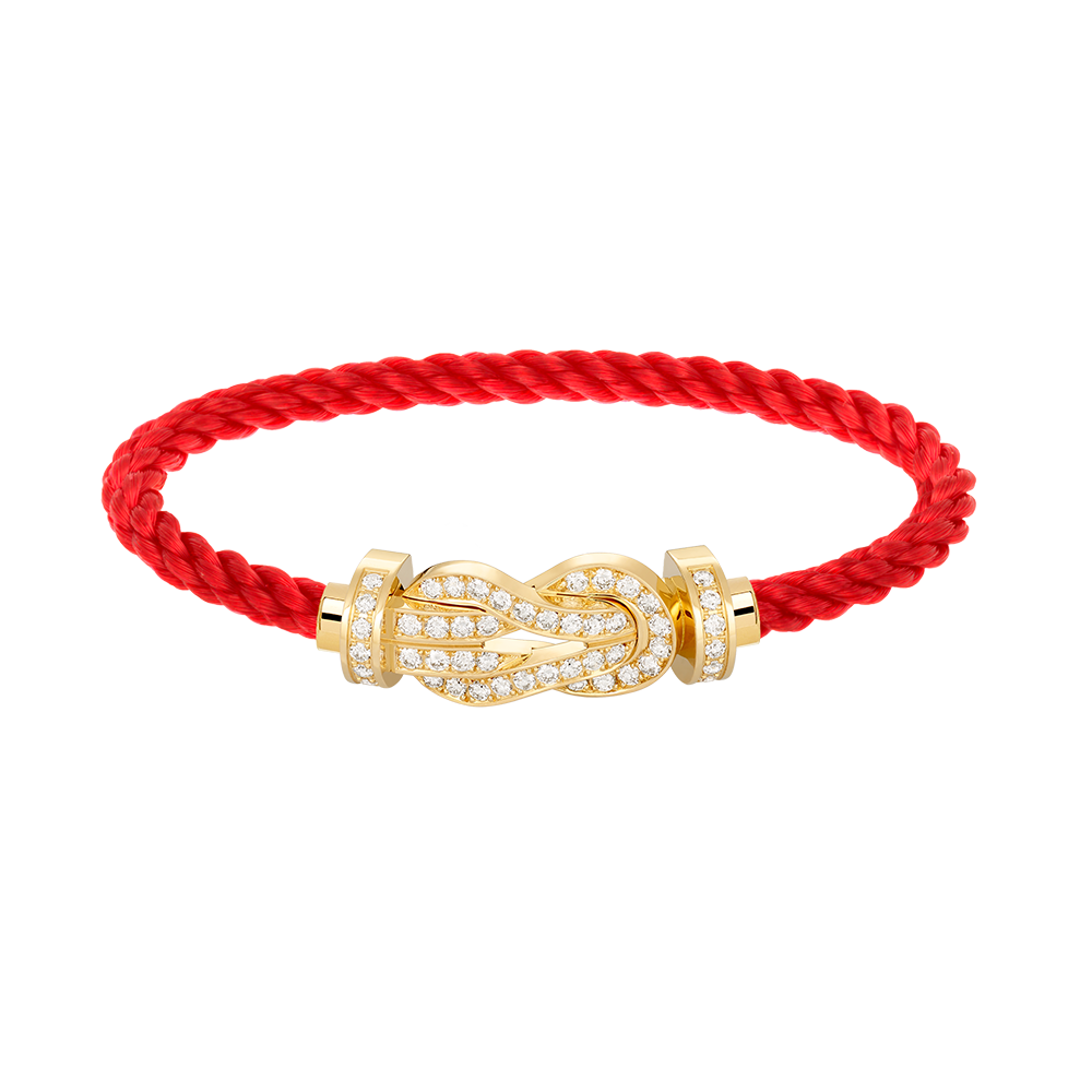 [Peak]LARGE 8-FIGURE BUCKLE FULL DIAMOND BRACELET - GOLD