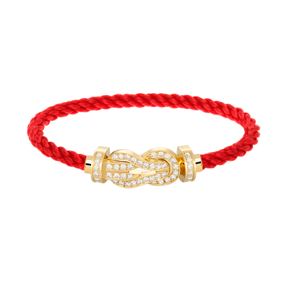 [Peak]LARGE 8-FIGURE BUCKLE FULL DIAMOND BRACELET - GOLD