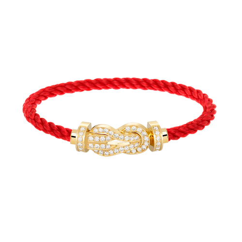 [Peak]LARGE 8-FIGURE BUCKLE FULL DIAMOND BRACELET - GOLD
