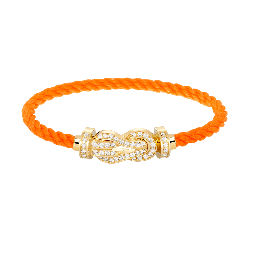 [Peak]LARGE 8-FIGURE BUCKLE FULL DIAMOND BRACELET - GOLD