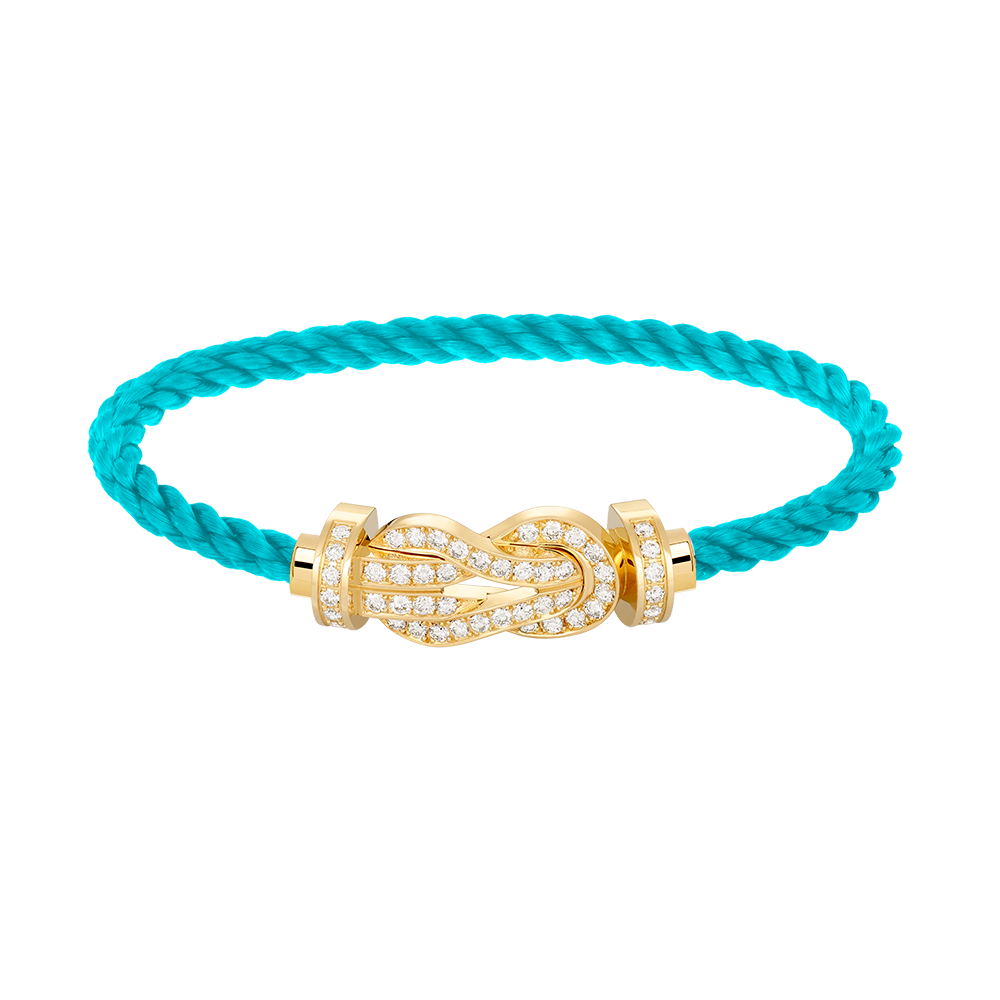 [Peak]LARGE 8-FIGURE BUCKLE FULL DIAMOND BRACELET - GOLD