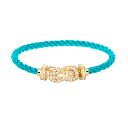 [Peak]LARGE 8-FIGURE BUCKLE FULL DIAMOND BRACELET - GOLD