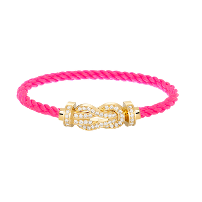 [Peak]LARGE 8-FIGURE BUCKLE FULL DIAMOND BRACELET - GOLD