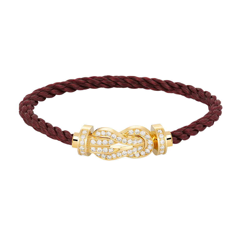 [Peak]LARGE 8-FIGURE BUCKLE FULL DIAMOND BRACELET - GOLD
