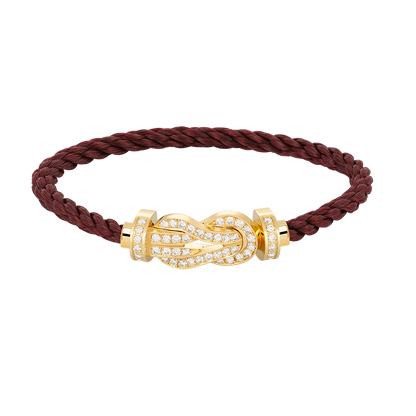 [Peak]LARGE 8-FIGURE BUCKLE FULL DIAMOND BRACELET - GOLD