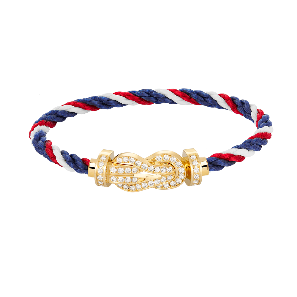 [Peak]LARGE 8-FIGURE BUCKLE FULL DIAMOND BRACELET - GOLD