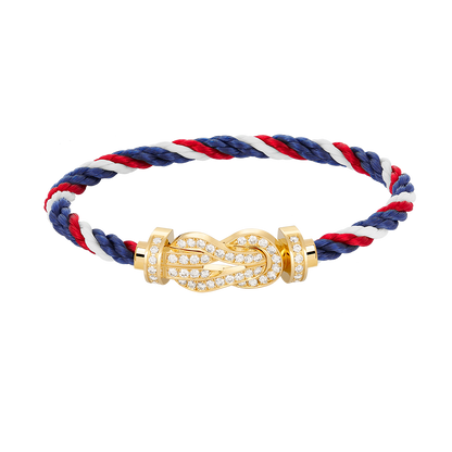 [Peak]LARGE 8-FIGURE BUCKLE FULL DIAMOND BRACELET - GOLD